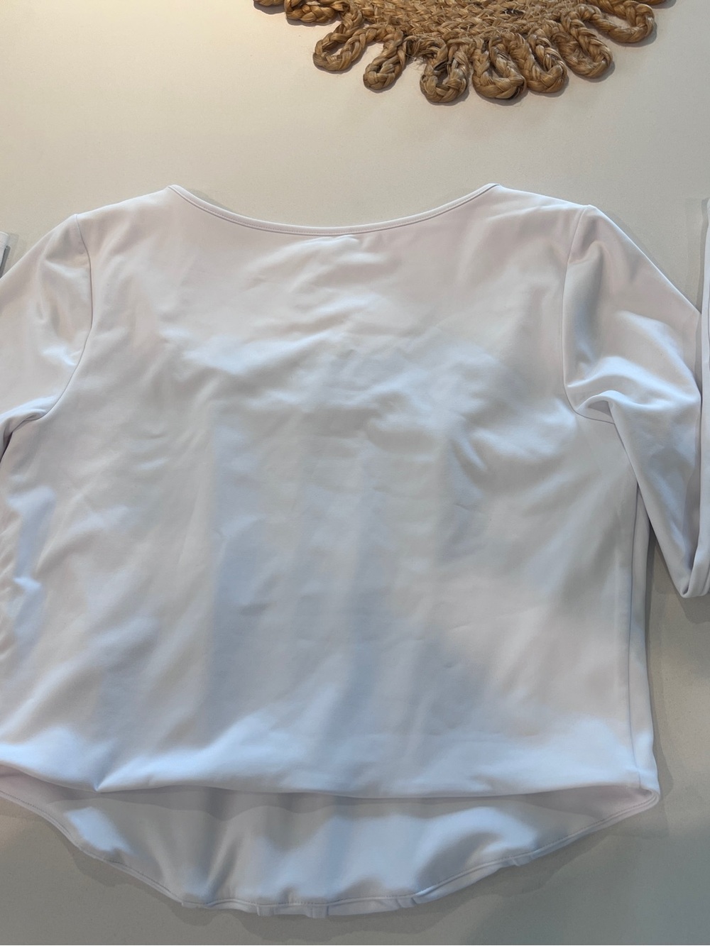 Express Body Contour High Compression Long Sleeve Corset Top White Size L - Picture 6 of 10